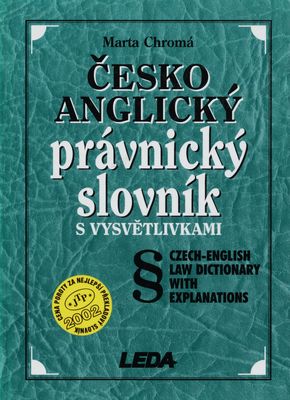 Česko-anglický právnický slovník : s vysvětlivkami /