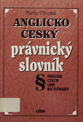 Anglicko-český právnický slovník /