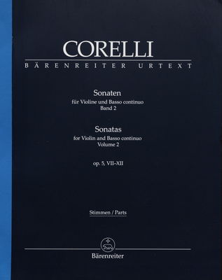 Sonaten für Violine und Basso continuo op. 5, VII-XII : Stimmen : [Urtext]. Band 2 /