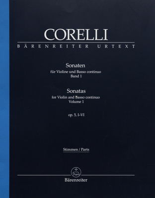 Sonaten für violine und Basso continuo op. 5, I-VI ; Stimmen : [Urtext]. Band 1