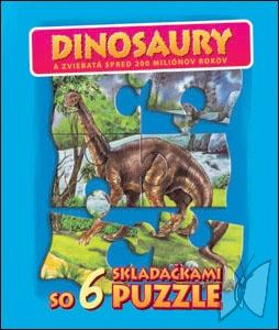 Dinosaury a zvieratá spred 200 miliónov rokov so 6 skladačkami puzzle /
