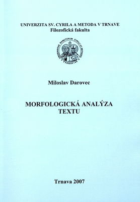 Morfologická analýza textu /