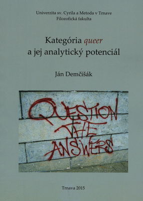 Kategória queer a jej analytický potenciál /