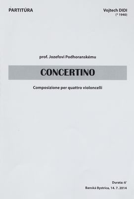 Concertino composizione per quattro violoncelli /