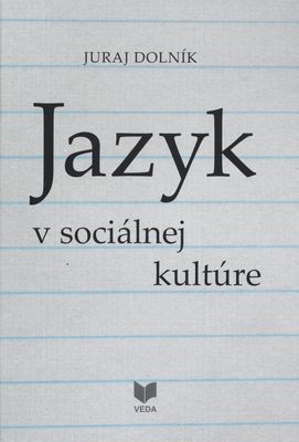 Jazyk v sociálnej kultúre /