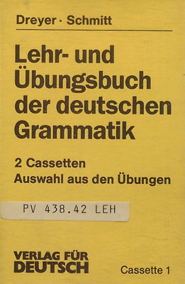 Lehr- und Übungsbuch der deutschen Grammatik. Auswahl aus den Übungen / Cassette 1 Übungen §2 - §21