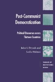 Post-communist democratization political discourses across thirteen countries /