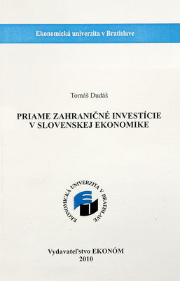 Priame zahraničné investície v slovenskej ekonomike /
