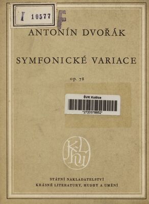 Symfonické variace, op. 78 partitura : kritické vydání podle skladatelova rukopisu /