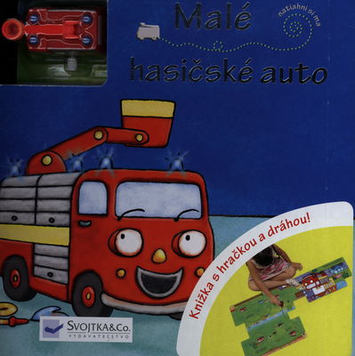 Malé hasičské auto knižka s hračkou a dráhou! /