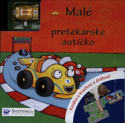 Malé pretekárske autíčko knižka s hračkou a dráhou! /