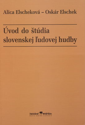 Úvod do štúdia slovenskej ľudovej hudby /