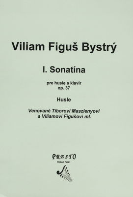 I. Sonatína pre husle a klavír, op. 37 husle /