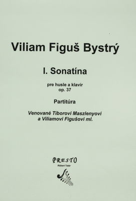 I. Sonatína pre husle a klavír, op. 37 partitúra /