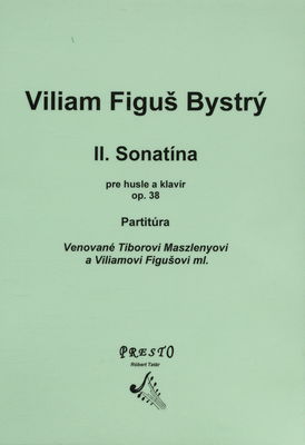 II. Sonatína pre husle a klavír, op. 38 partitúra /