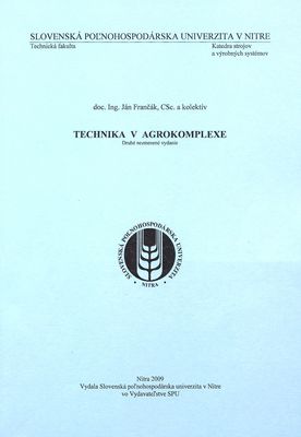 Technika v agrokomplexe /