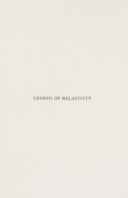Lessons of relativity /