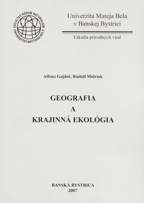 Geografia a krajinná ekológia /