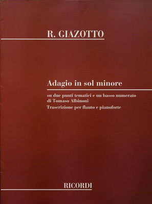 Adagio in sol minore : transcrizione per flauto e pianoforte /