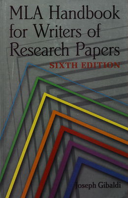 MLA handbook for writers of research papers /