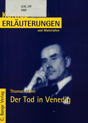 Erläuterungen zu Thomas Mann Der Tod in Venedig /