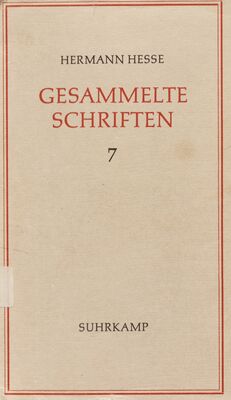 Gesammelte Schriften Siebenter Band, Betrachtungen. Briefe. Rundbriefe. Tagebuchblätter /