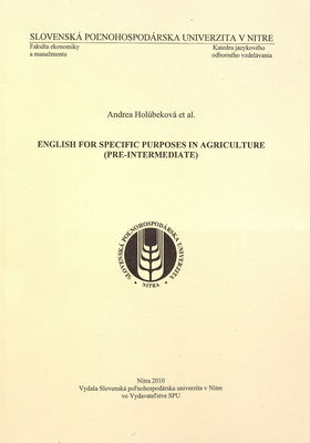 English for specific purposes in agriculture (pre-intermediate) /