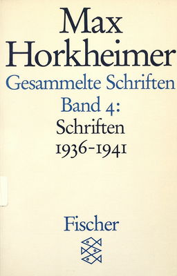 Gesammelte Schriften. Bd. 4, Schriften 1936-1941 /