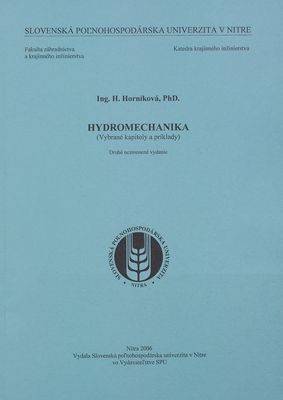 Hydromechanika : (vybrané kapitoly a príklady) /