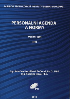 Personální agenda a normy : učební text DTI /