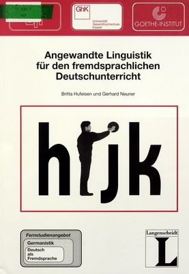 Angewandte Linguistik für den fremdsprachlichen Deutschunterricht : eine Einführung /