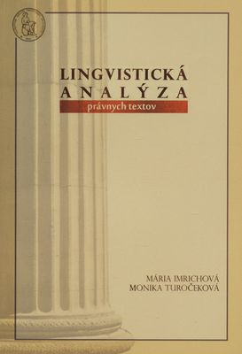 Lingvistická analýza právnych textov /