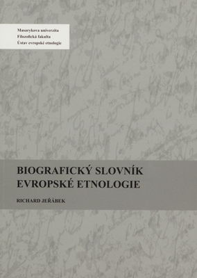 Biografický slovník evropské etnologie /