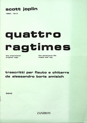 Quattro ragtimes : edizione per flauto e chitarra /