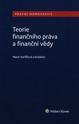 Teorie finančního práva a finanční vědy /