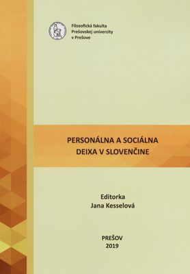 Personálna a sociálna deixa v slovenčine /