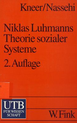 Niklas Luhmanns Theorie sozialer Systeme : eine Einführung /