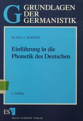 Einführung in die Phonetik des Deutschen /