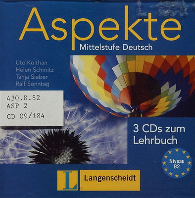 Aspekte. Mittelstufe Deutsch. CD 3 zum Lehrbuch 2 / Kapitel 8-10