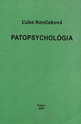 Patopsychológia /