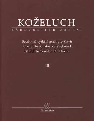 Souborné vydání sonát pro klavír III, Sonatas 25-37 /