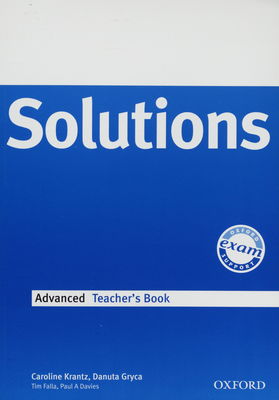 Solutions : advanced. Teacher´s book /