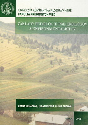 Základy pedológie pre ekológov a environmentalistov /