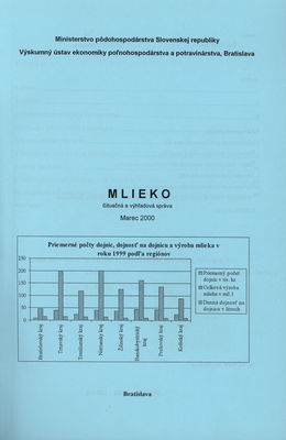 Mlieko. : Situačná a výhľadová správa. Marec 2000. /