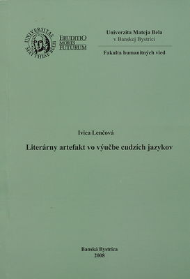 Literárny artefakt vo výučbe cudzích jazykov /