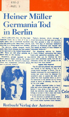 Germania Tod in Berlin /