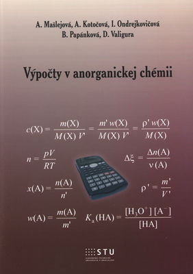 Výpočty v anorganickej chémii /