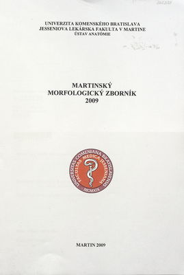 Martinský morfologický zborník 2009 /