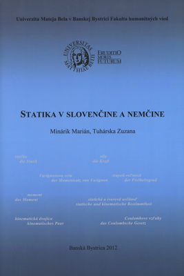 Statika v slovenčine a nemčine /