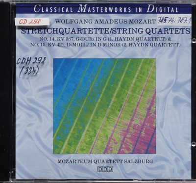 Streichquartett No. 14, KV 387, G-Dur ; Streichquartett No. 15, KV 421, d-moll
